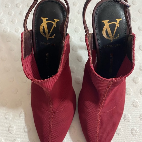RARE!Vince Camuto Burgundy fabric slingback mule.SAMPLE Not on the retail market - Picture 6 of 16